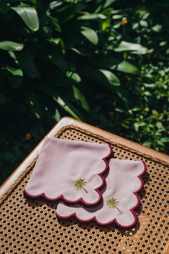 Sets de 2 Serviettes Brodées 
