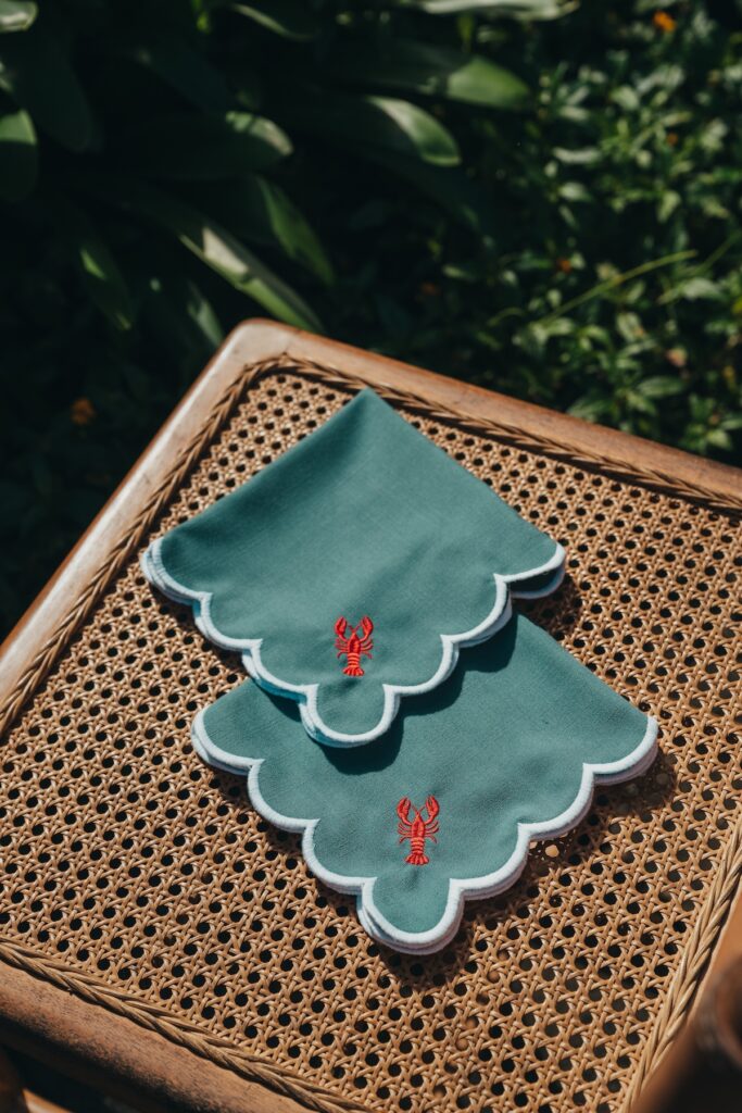 Sets de 2 Serviettes Brodées 