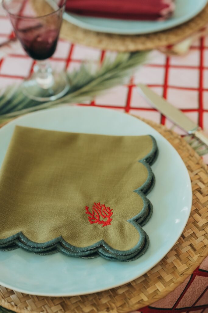 Sets de 2 Serviettes Brodées 