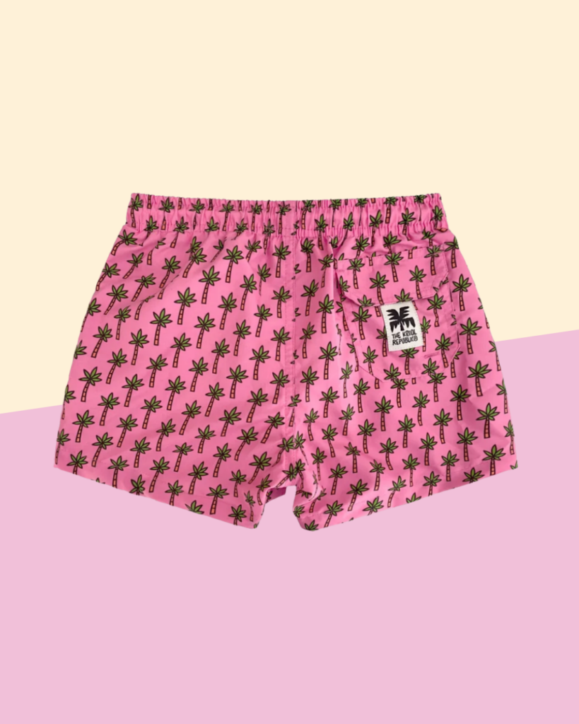 Short de Bain pour enfant Pink Palms