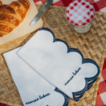 PIKNIK - set de 2 serviettes de table bleues