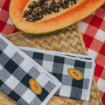 PIKNIK - set de 2 serviettes de table bleues