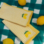 PIKNIK - set de 2 serviettes de table jaunes