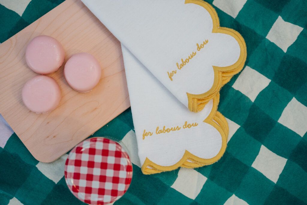 PIKNIK - set de 2 serviettes de table jaunes