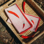 PIKNIK - set de 2 serviettes de table rouges