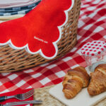 PIKNIK - set de 2 serviettes de table rouges