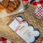 PIKNIK - set de 4 serviettes de table bleues