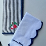 PIKNIK - set de 4 serviettes de table bleues