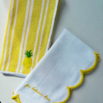PIKNIK - set de 4 serviettes de table jaunes