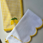 PIKNIK - set de 4 serviettes de table jaunes